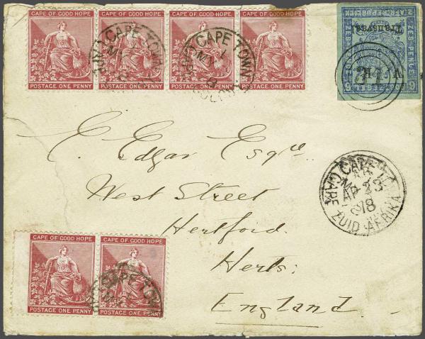 Lot 6370 - brit. colonies transvaal -  Corinphila Auction AG Day 3 - Great Britain, British Colonies, Pre-Union South Africa - the Besançon Collection (Part Ii)