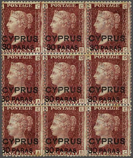 Lot 1901 - brit. colonies Cyprus - Corinphila Auction AG Day 3 - Great Britain, British Colonies, Pre-Union South Africa - the Besançon Collection (Part Ii) Lot 1901 - brit. colonies Cyprus - Corinphila Auction AG Day 3 - Great Britain, British Colonies, Pre-Union South Africa - the Besançon Collection (Part Ii)