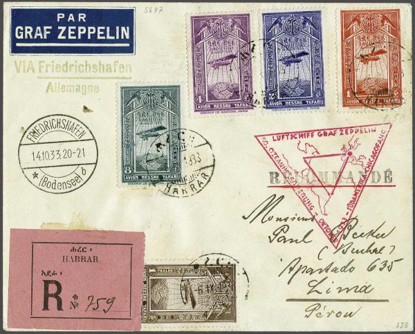 Lot 5112 - Overseas Ethiopia - Corinphila Auction AG Day 4- Europe & Overseas, Zeppelin-Mail, Die Sammlung Erivan (Part I), Schweiz & Liechtenstein Lot 5112 - Overseas Ethiopia - Corinphila Auction AG Day 4- Europe & Overseas, Zeppelin-Mail, Die Sammlung Erivan (Part I), Schweiz & Liechtenstein