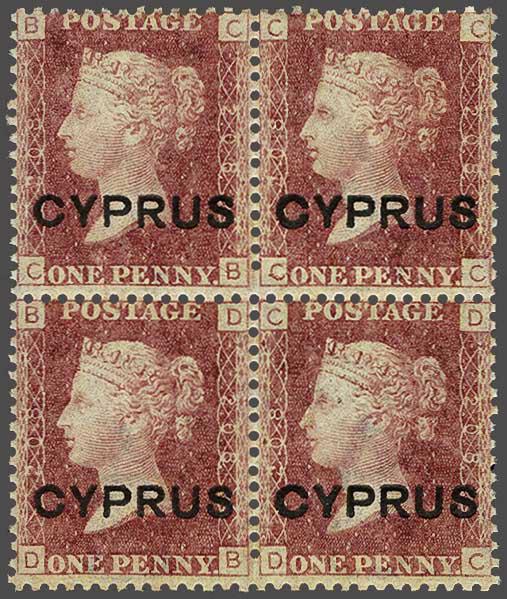 Lot 1873 - brit. colonies Cyprus - Corinphila Auction AG Day 3 - Great Britain, British Colonies, Pre-Union South Africa - the Besançon Collection (Part Ii) Lot 1873 - brit. colonies Cyprus - Corinphila Auction AG Day 3 - Great Britain, British Colonies, Pre-Union South Africa - the Besançon Collection (Part Ii)