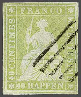 Lot 7198 - Switzerland Sitting Helvetia imperf. 'Strubel' - Corinphila Auction AG Day 5- Schweiz - Die Sammlung Erivan (Teil 1), Die Sammlung Jack Luder (Teil 5), Schweiz & Liechtenstein Lot 7198 - Switzerland Sitting Helvetia imperf. 'Strubel' - Corinphila Auction AG Day 5- Schweiz - Die Sammlung Erivan (Teil 1), Die Sammlung Jack Luder (Teil 5), Schweiz & Liechtenstein