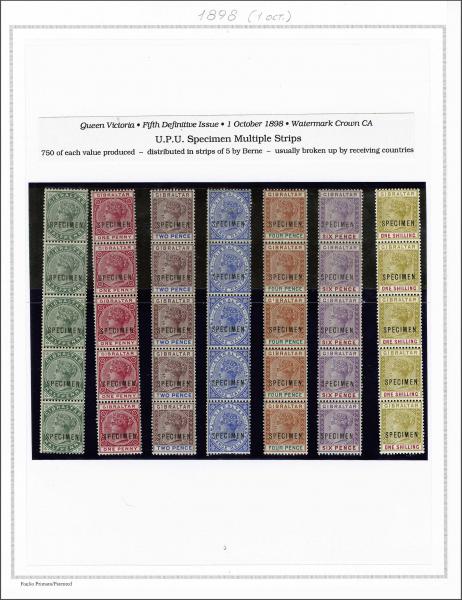 Lot 2098 - brit. colonies Gibraltar -  Corinphila Auction AG Day 3 - Great Britain, British Colonies, Pre-Union South Africa - the Besançon Collection (Part Ii)
