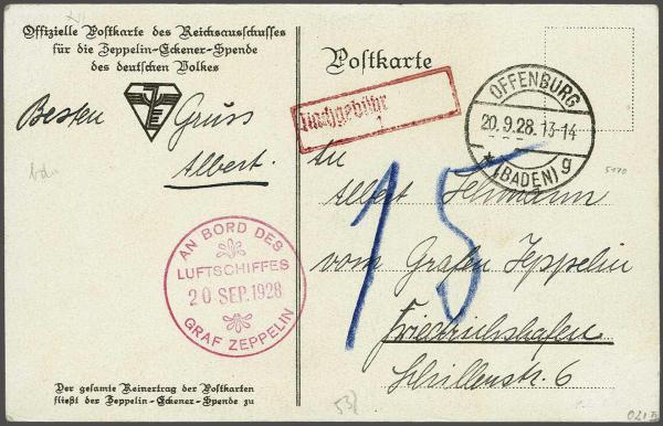 Lot 5032 - germany zeppelin mail -  Corinphila Auction AG Day 4- Europe & Overseas, Zeppelin-Mail, Die Sammlung Erivan (Part I), Schweiz & Liechtenstein