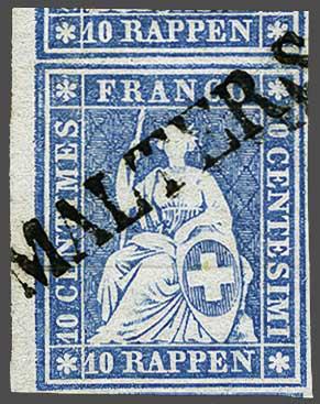 Lot 7241 - Switzerland Sitting Helvetia imperf. 'Strubel' - Corinphila Auction AG Day 5- Schweiz - Die Sammlung Erivan (Teil 1), Die Sammlung Jack Luder (Teil 5), Schweiz & Liechtenstein Lot 7241 - Switzerland Sitting Helvetia imperf. 'Strubel' - Corinphila Auction AG Day 5- Schweiz - Die Sammlung Erivan (Teil 1), Die Sammlung Jack Luder (Teil 5), Schweiz & Liechtenstein