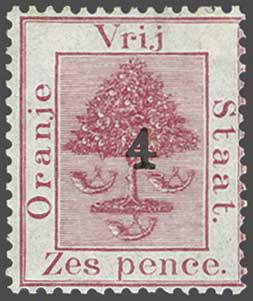 Lot 6202 - brit. colonies Orange Freestate - Corinphila Auction AG Day 3 - Great Britain, British Colonies, Pre-Union South Africa - the Besançon Collection (Part Ii) Lot 6202 - brit. colonies Orange Freestate - Corinphila Auction AG Day 3 - Great Britain, British Colonies, Pre-Union South Africa - the Besançon Collection (Part Ii)