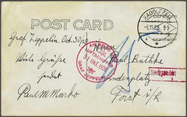 Lot 5034 - germany zeppelin mail -  Corinphila Auction AG Day 4- Europe & Overseas, Zeppelin-Mail, Die Sammlung Erivan (Part I), Schweiz & Liechtenstein