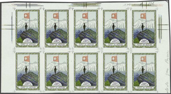 Lot 8185 - Switzerland soldier stamps -  Corinphila Auction AG Day 4- Europe & Overseas, Zeppelin-Mail, Die Sammlung Erivan (Part I), Schweiz & Liechtenstein