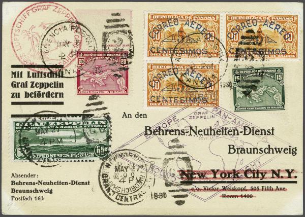 Lot 5072 - Overseas Panama -  Corinphila Auction AG Day 4- Europe & Overseas, Zeppelin-Mail, Die Sammlung Erivan (Part I), Schweiz & Liechtenstein