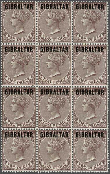 Lot 2069 - brit. colonies Gibraltar - Corinphila Auction AG Day 3 - Great Britain, British Colonies, Pre-Union South Africa - the Besançon Collection (Part Ii) Lot 2069 - brit. colonies Gibraltar - Corinphila Auction AG Day 3 - Great Britain, British Colonies, Pre-Union South Africa - the Besançon Collection (Part Ii)