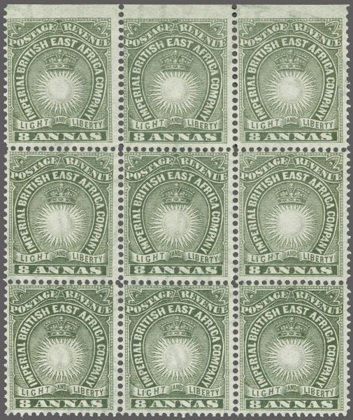 Lot 6340 - brit. colonies british east africa - Corinphila Auction AG Corinphila Auction 291-297 Day 1 Lot 6340 - brit. colonies british east africa - Corinphila Auction AG Corinphila Auction 291-297 Day 1