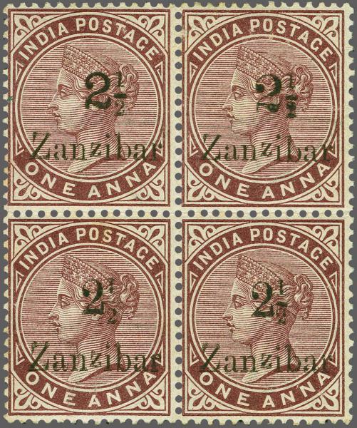 Lot 6629 - brit. colonies sansibar - Corinphila Auction AG Corinphila Auction 291-297 Day 1 Lot 6629 - brit. colonies sansibar - Corinphila Auction AG Corinphila Auction 291-297 Day 1