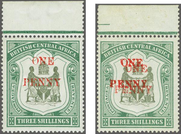 Lot 6478 - brit. colonies Nyassaland British Central Africa -  Corinphila Auction AG Corinphila Auction 291-297 Day 1