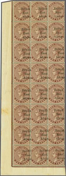 Lot 6383 - brit. colonies british east africa - Corinphila Auction AG Corinphila Auction 291-297 Day 1 Lot 6383 - brit. colonies british east africa - Corinphila Auction AG Corinphila Auction 291-297 Day 1