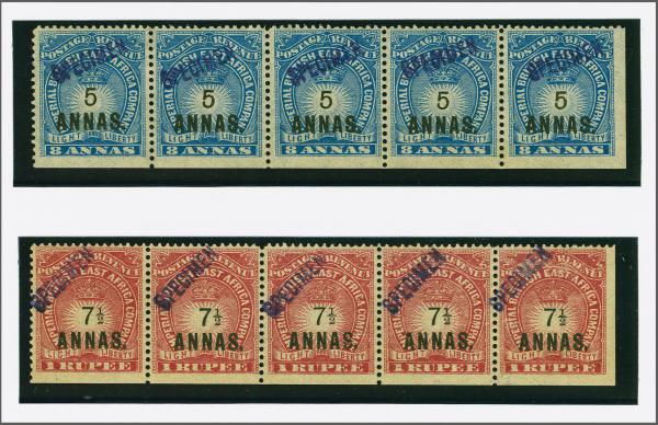 Lot 6352 - brit. colonies british east africa -  Corinphila Auction AG Corinphila Auction 291-297 Day 1
