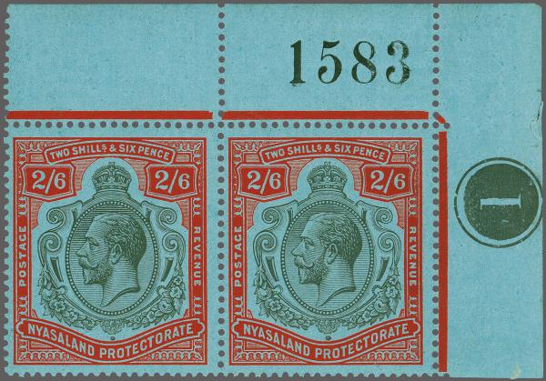 Lot 6526 - brit. colonies Nyassaland British Central Africa - Corinphila Auction AG Corinphila Auction 291-297 Day 1 Lot 6526 - brit. colonies Nyassaland British Central Africa - Corinphila Auction AG Corinphila Auction 291-297 Day 1