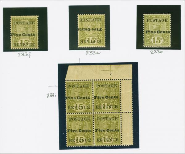 Lot 6213 - brit. colonies Ceylon -  Corinphila Auction AG Corinphila Auction 291-297 Day 1
