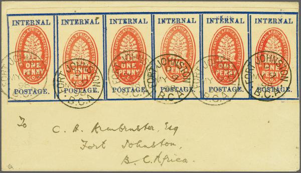 Lot 6487 - brit. colonies Nyassaland British Central Africa -  Corinphila Auction AG Corinphila Auction 291-297 Day 1