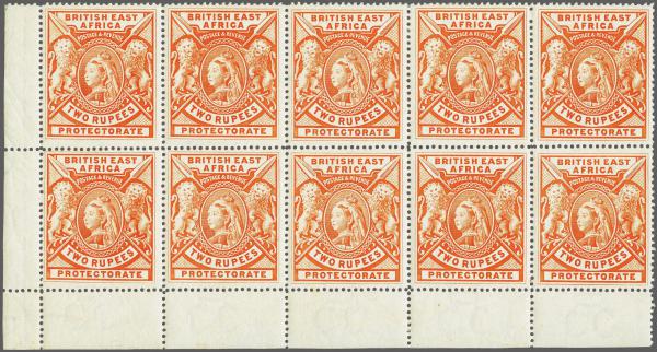 Lot 6437 - brit. colonies british east africa - Corinphila Auction AG Corinphila Auction 291-297 Day 1 Lot 6437 - brit. colonies british east africa - Corinphila Auction AG Corinphila Auction 291-297 Day 1