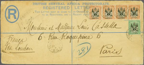 Lot 6466 - brit. colonies Nyassaland British Central Africa - Corinphila Auction AG Corinphila Auction 291-297 Day 1 Lot 6466 - brit. colonies Nyassaland British Central Africa - Corinphila Auction AG Corinphila Auction 291-297 Day 1