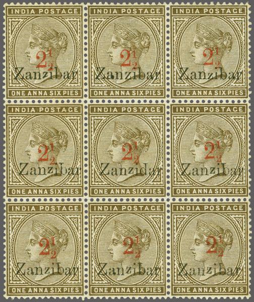 Lot 6626 - brit. colonies sansibar - Corinphila Auction AG Corinphila Auction 291-297 Day 1 Lot 6626 - brit. colonies sansibar - Corinphila Auction AG Corinphila Auction 291-297 Day 1