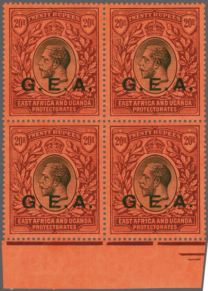 Lot 6589 - brit. colonies tanganyika -  Corinphila Auction AG Corinphila Auction 291-297 Day 1
